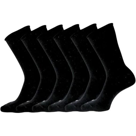 K. BELL Modal Roll Top Socks, 6 Pairs, Womens, Black, Fits Shoe Sizes 5.5-10 NWT - Picture 1 of 6